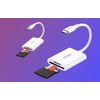 Skaitytuvas Ugreen Skaitytuvas kart USB-C 2w1 Ugreen CM265 (balta)