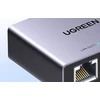 Ugreen Tinklo daliklis ekranuotas RJ45 -> 2xRJ45 (8P8C) Gigabit, pilkas