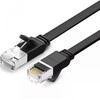 Ugreen plokščias kabelis Interneto tinklo kabelis Ethernet Patchcord RJ45 Cat 6 UTP 1000Mbps 1m Juodas (NW101 50184)