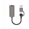 Ugreen XO HUB018 2w1 RJ45 adapteris su USB-A ir USB-C