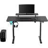Elektra reguliuojamas kompiuterio stalas Ultradesk Highlander, 120x60 cm, juodas