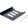 Juodas 2.5 colio HDD/SSD metalinis laikiklis su varžtais