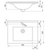 Praustuvas Deante Floks 60 cm, CDI_6U6M, Baltas
