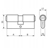 tedee – Europinis modulinis cilindras GERDA EXXO SMART 31-62 mm / 31-62 mm, sidabrinis