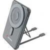 „Verbatim Charge ‘n’ Go 2C“ magnetinė belaidė išorinė baterija su stovu, 5000 mAh, 2 × USB-C, pilka