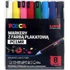 Uni Mitsubishi Pencil Uni Mitsubishi Pieštukas Uni Mitsubishi Pieštukas Markery plakatowe PC-1MR 8 kolorów POSCA UNI