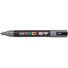 Žymeklis UNI Posca PC-5M, apvalus, 1.8 - 2.5 mm, tamsiai pilkas