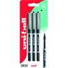 UNIBALL Uni-ball eye 150 3 vnt. juodų rutulinių rašiklių, linijos plotis 0,2 mm, mikro