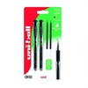 UNIBALL Uni-ball Gel Impact 153 2stk Sorte Gel Rollerpenne +2stk refills, stregbredde 1,0mm