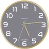 Sieninis laikrodis UNILUX Baltic, diametras 31,5 cm, pilkas