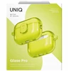 „Uniq Glase Pro“ dėklas, skirtas „AirPods Pro 3“ ausinėms, su užraktu – permatomas, geltonas
