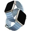 UNIQ apyrankė Revix Premium Apple WatchSeries 1/2/3/4/5/6/7/8/9/SE/SE2 38/40/41mm Edition Reversible Magnetic Leather mėlynos ir baltos spalvos