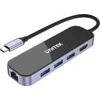 UNITEK D1084A šakotuvas USB-C 3x USB-A 3.1 HDMI 4K PD 100W