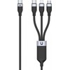 Unitek USB 3 viename įkrovimo laidas juodas
