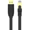 UNITEK Y-SP02001B USB 2.0 į RJ45 konsolės apverčiamas plokščias 1,8 m kabelis