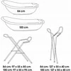 KEEEPER 10015 DAWID Universalus vonios stovas 84 ir 100 cm, baltas