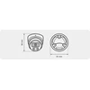 Uniview EVERMAX EVX-IP8D01-IRW-Ai-W IP kupolinė kamera, balta, 8Mpx, 2.8mm IR, 40m AI, IP67, mikrofonas