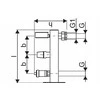 Uponor 3 barų INOX saugos grupė su bako jungtimi, manometru, apsauginiu vožtuvu ir automatiniu centrinio šildymo oro išleidimo anga.