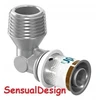 Uponor Uponor S-Press PLUS alkūnė su išoriniu sriegiu 25-R1MT