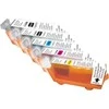 UPrint rašalo rašalas C-520/521 PACK / CLI521, 2x juodas, / 1x žydras, 1x purpurinis, 1x geltonas