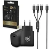 Extralink Smart Life SET03 | 3 viename laidas + įkroviklis | 12 W, 120 cm / 20 W PD3.0 5V / 3A 9V / 2.2A 12V 1.67A (juoda)