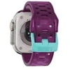 Urban UAG Civilian silikoninis dirželis Apple Watch series 4-6 & SE 1-3 44mm series 7-9 45mm series 10-11 46mm Ultra 1-3 49mm deep violetinė synth aqua (194002114E5F)