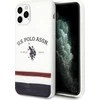 Dėklas Us Polo Assn US Polo USHCN58PCSTRB Apple iPhone 11 Pro baltos spalvos Tricolor Pattern Collection