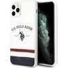 Dėklas „Us Polo Assn US Polo USHCN65 PCSTRB“ „Apple iPhone 11 Pro Max“ baltos spalvos trispalvių raštų kolekcija