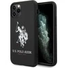 Dėklas „Us Polo Assn US Polo“ USHCN65SLHRBK „iPhone 11 Pro Maxjuodos spalvos silikoninė kolekcija“