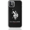 „Us Polo Assn“ blizgus „US Polo“ dėklas su dideliu logotipu, skirtas „iPhone 12 / 12 Pro 6.1“ - Juodas