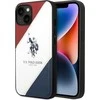 Us Polo Assn US Polo USHCP14MPSO3 Apple iPhone 14 Plus 6.7" dėklas telefonui baltos spalvos Tricolor Embossed