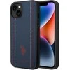 Us Polo Assn US Polo USHCP14MPFAV Apple iPhone 14 Plus 6.7" navy/navy dėklas telefonui mėlynos spalvos Leather Stitch
