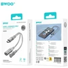 Telforceone Usams BWOO BZ67 adapteris 2w1 Lightning/USB-C - 3,5 mm lizdas, pilka