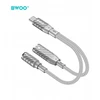 Telforceone Usams BWOO BZ67 adapteris 2w1 Lightning/USB-C - 3,5 mm lizdas, pilka