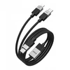 Usams BWOO Pintas "2-in-1" kabelis USB-C - USB-C ir "Lightning" 1 m 100W27W juodas
