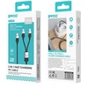 Usams BWOO Pintas "2-in-1" kabelis USB-C - USB-C ir "Lightning" 1 m 100W27W juodas