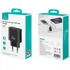 Laidinis įkroviklis USAMS CC316 T65 30W 1xUSB-C 1xUSB-A Fast Charging juodos spalvos