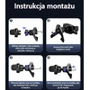 Rotacinis automobilinis telefono laikiklis USAMS ZJ77ZJ01 (US-ZJ077) juodos spalvos