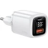 USAMS Tinklo įkroviklis 1xUSB-C+1xUSB T46 33W (only head) PD3.0 +QC3.0 Fast Charging baltos spalvos CC152TC02 (US-CC152)