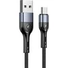 USAMS pintas kabelis U55 2A micro USB 1 vnt. rinkiniui U55 juodos spalvos 1m SJ450ZJ01 (US-SJ450) SJ450USB
