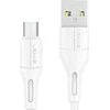 USAMS kabelis U68 microUSB 2A greito įkrovimo 1m baltos spalvos SJ502USB02 (US-SJ502)