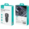 Automobilinis įkroviklis USAMS YT Series CC283 60W 1xUSB-A 1xUSB-C juodas