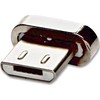 USB antgalis, (2.0), microUSB (M) - magnetinė jungtis, sidabrinė, redukcija į magnetinį laidą