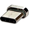 USB antgalis, USB C (M) - magnetinė jungtis, sidabrinė, naudojimui su magnetiniu laidu