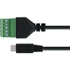 USB adapteris Delock InLine 92504C Micro USB adapterio kabelis – kištukas į terminalų bloką – 5 kontaktai – 1 m – juodas