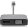Assmann Electronic DIGITUS USB-C - DP + VGA Adapteris 20cm 4K/30Hz sidabrinis aliuminio korpusas