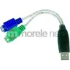 USB adapteris Digitus USB - PS / 2 balta (ADA70118)
