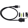 USB adapteris „Eaton InLine“ USB-A jungtis – IP68 – ekranuotas – lizdas–kištukas – 50 cm – juodas