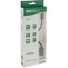 „InLine 35800“ USB 3.1 adapterio kabelis, C tipo kištukinis į A moteriškas USB tipo C kištukas iki A tipo USB lizdas 0,15 m juodas