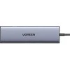 Adapteris 10w1 UGREEN Revodok CM498 Hub USB iki 3x USB-A 3.0, HDMI, VGA, RJ45, SD/TF, AUX3.5mm, PD keitiklis